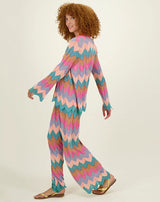 Me369 - Nora Chevron Pants - s / Multi
