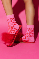 Queen of Sparkles - Pink Queen Socks