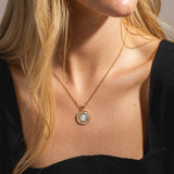 Mother Mary Necklace in Pearl by Joy Dravecky