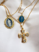 Lady Lourdes Pendant in French Blue by Joy Dravecky