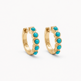 Francesca Stone Huggie in Turquoise by Joy Dravecky