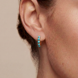Francesca Stone Huggie in Turquoise by Joy Dravecky