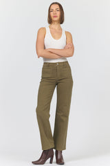 Dear John Denim Holly Straight Leg Jean in Olive Branch
