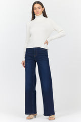 Dear John Denim Arlen Cashmere Turtleneck Sweater in Off White