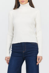 Dear John Denim Arlen Cashmere Turtleneck Sweater in Off White
