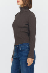 Dear John Denim Arlen Cashmere Turtleneck Sweater in Dark Chocolate