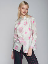 Vilagallo - Shirts & Tops - Astral Pink Silk-cotton Shirt