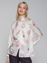 Vilagallo - Shirts & Tops - Astral Pink Silk-cotton Shirt