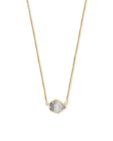Kendra Scott - Tess Gold Small Pendant Necklace - Slate