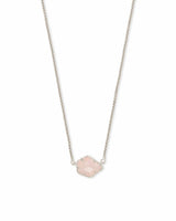 Kendra Scott - Tess Silver Small Pendant Necklace - Rose