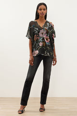 Johnny Was Croft Poncho - Kori Burnout, front