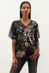 Johnny Was Croft Poncho - Kori Burnout, front, close