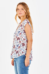 Dear John Denim - Tops - Yanis Printed Top Lotus Trail