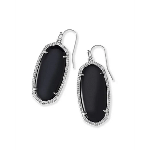 Kendra Scott - Elle Drop Earrings In Silver - Black