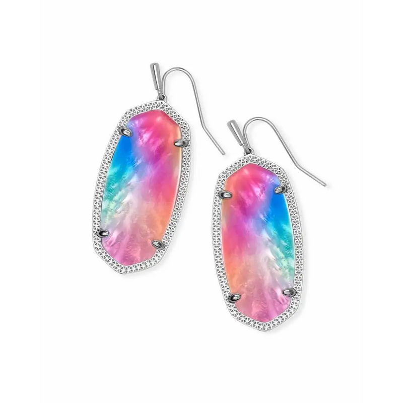 Kendra Scott - Elle Drop Earrings In Silver - Multi Color