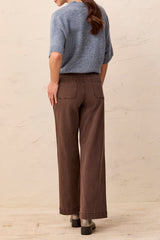 Sophia Curvy Straight-Leg Jeans in Saddle Brown - view 2