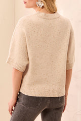 Lofty Extended-Sleeve Sweater in Heather Pashmina - view 2