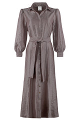 Carrie Shirt Dress in Brown Soft Metallic view 2