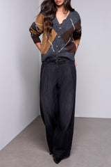 Brooke Tailored Wide-Leg Jeans in Film Noir - view 3