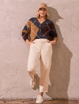 Argyle Button-Front Cardigan in Heather Charcoal - view 4