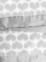 Little Giraffe - Luxe™ Heart Army Baby Blanket: Silver