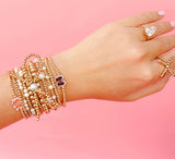 Lolo Pearl Bracelet in Gold by Beaded Blondes
