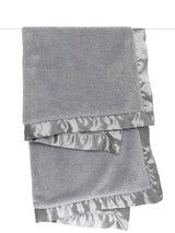 Chenille Satin™ Baby Blanket: Blue