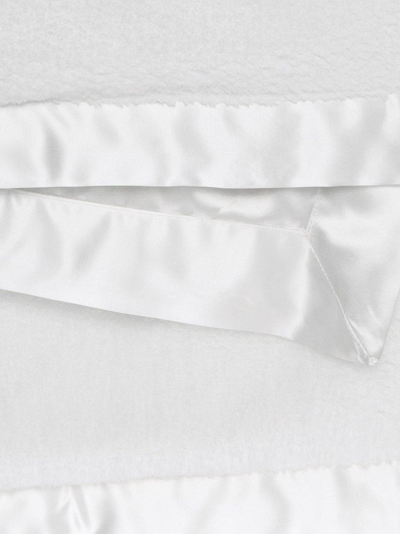 Little Giraffe - Chenille Satin™ Baby Blanket: White