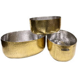 India Handicrafts Inc - Hammered Gold Beverage Tub – Set