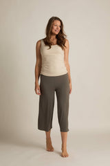 Faceplant Dreams - Wide-leg Capri Pant: Aqua Mist / Large