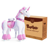 Ponycycle - Ride-on Pink Unicorn | Plush Animal Riding Toy: