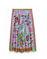 ME369 Elizabeth Tiger Printed Midi Skirt