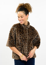 Faux Fur Capelet in Leopard by Ivy Jane, view 1
