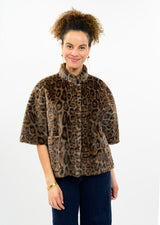 Faux Fur Capelet in Leopard by Ivy Jane, view 3