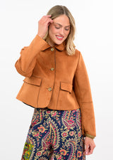 Suede Patch Pocket Jacket in Cinnamon by Ivy Jane, view 2