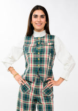 Tartan Plaid Vest in Hunter by Ivy Jane, view 3