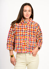 Plaid Shag Jacket in Multi