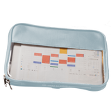 Jon Hart Design - Leather Clear Folio - Arctic Blue