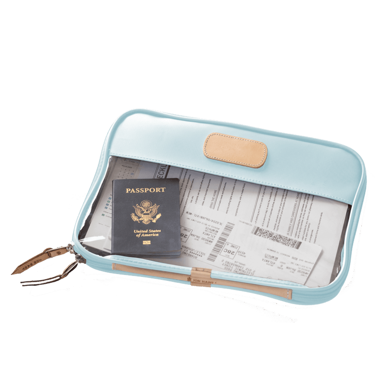 Jon Hart Design - Clear Folio - Ice Blue Coated Canvas
