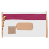 Clear Pouch in Berry Webbing by Jon Hart Design