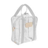 Clear Shag Bag in White Webbing by Jon Hart Design