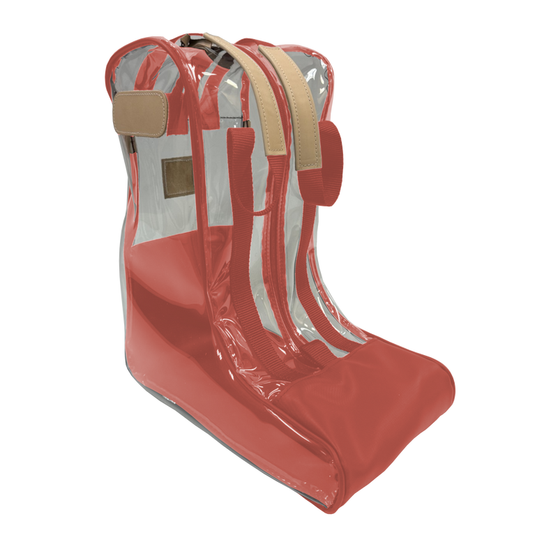 Jon Hart Design - Clear Boot Bag (new) - Coral Coated Canvas