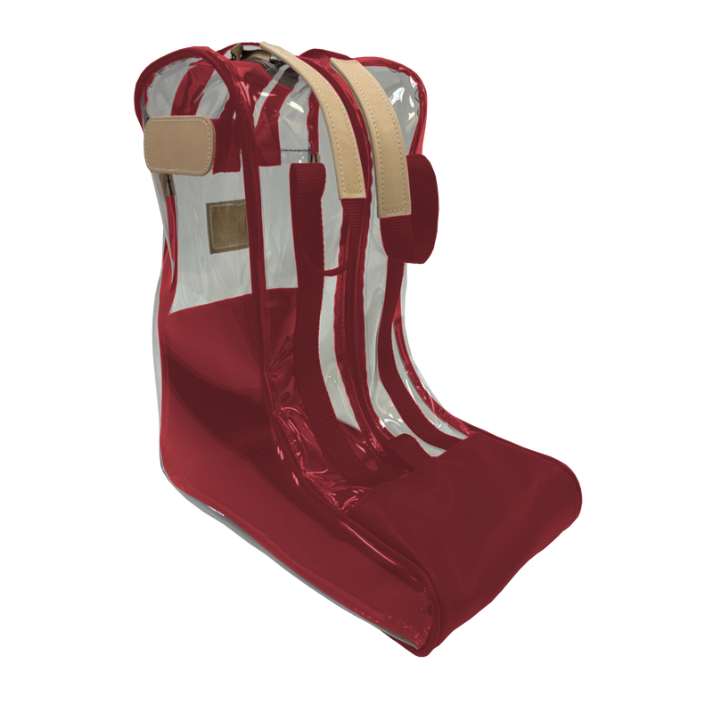 Jon Hart Design - Clear Boot Bag (new) - Red Coated Canvas