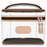 Jon Hart Clear Makeup Case - Espresso Coated Canvas