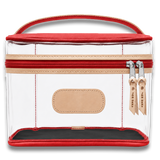 Jon Hart Clear Makeup Case - Saddle Coated Canvas