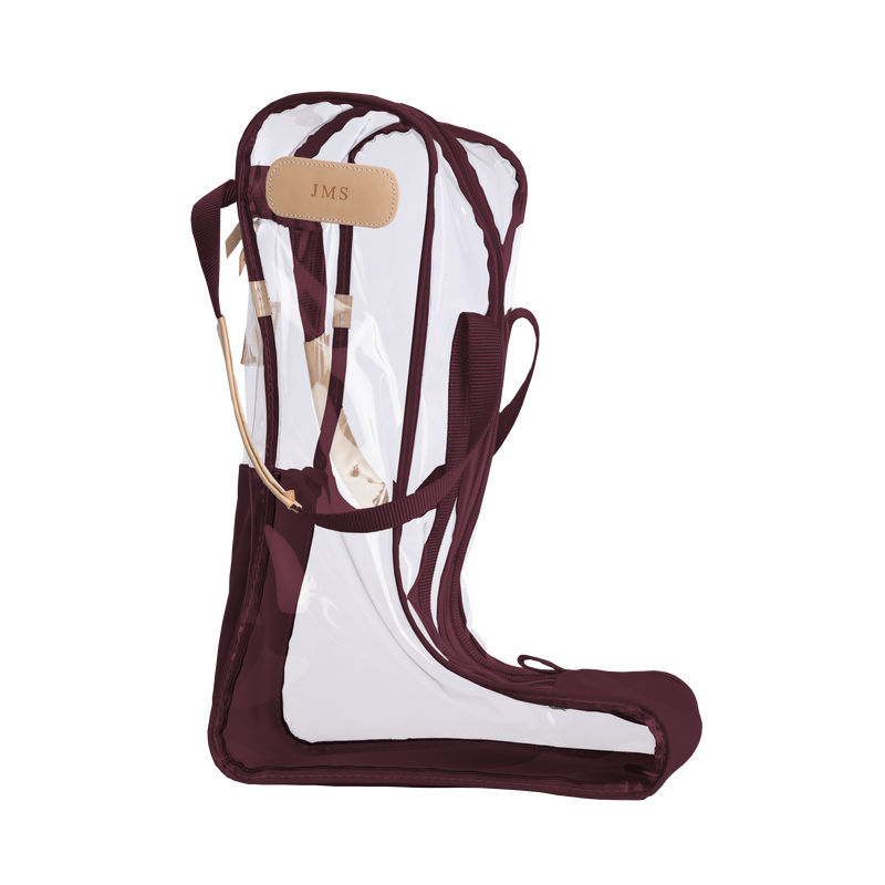 Jon Hart Design - Clear Tall Boot Bag (new) - Burgundy