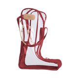 Jon Hart Design - Clear Tall Boot Bag (new) - Red Coated