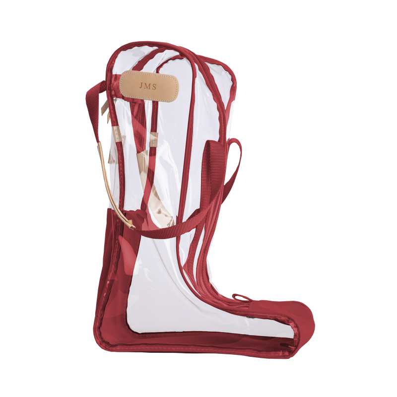 Jon Hart Design - Clear Tall Boot Bag (new) - Red Coated
