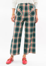 Plaid Patch Pocket Pants in Hunter by Ivy Jane, view 1