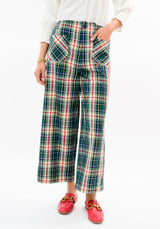 Plaid Patch Pocket Pants in Hunter by Ivy Jane, view 2